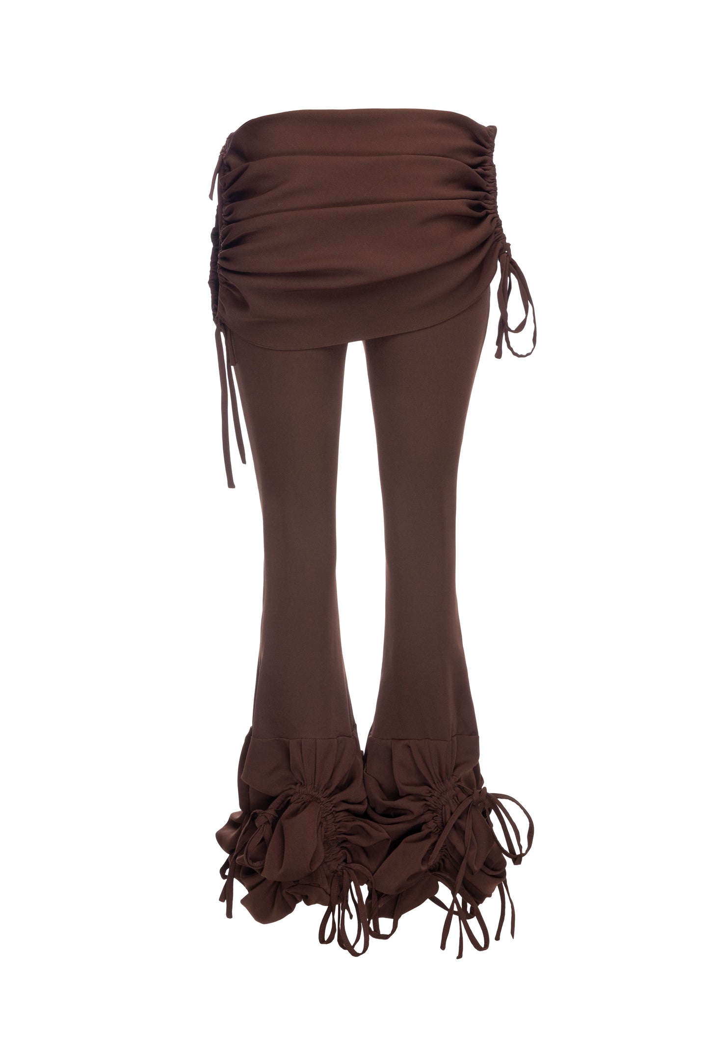 SS25 Flared Ruched Trousers