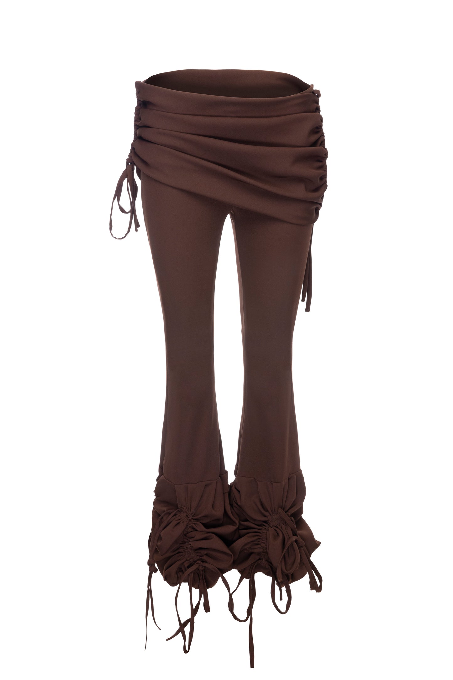 SS25 Flared Ruched Trousers