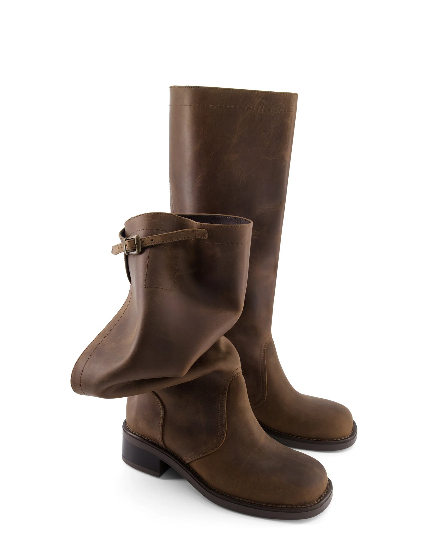 TRANSFORMABLE BROWN BOOTS
