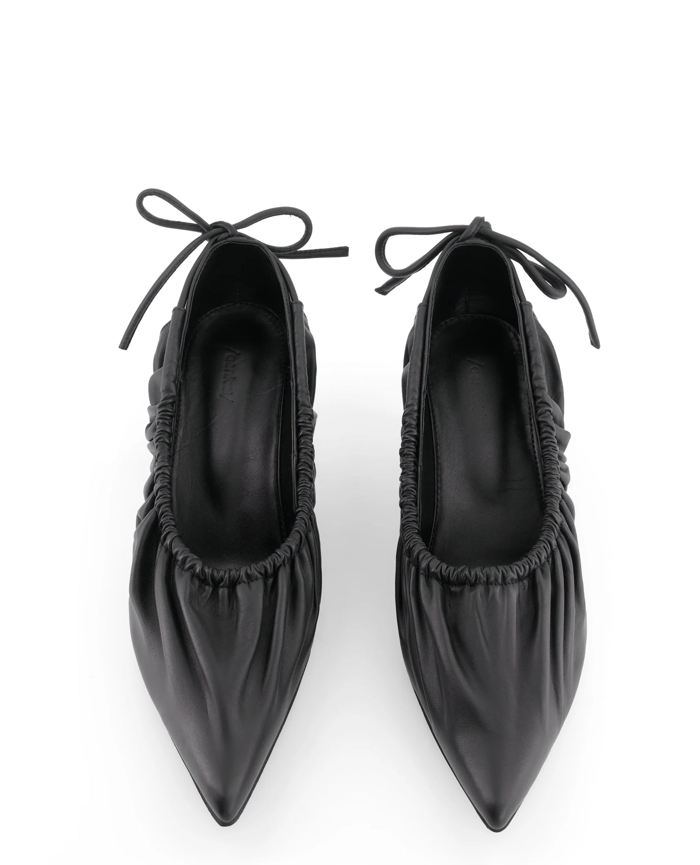 BLACK HEELS WITH ANKLE TIE